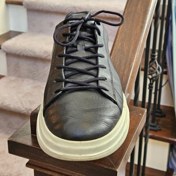 ECCO Men's Leather Street Sneaker, Black, Sz 12.5 - Picture 10 of 16